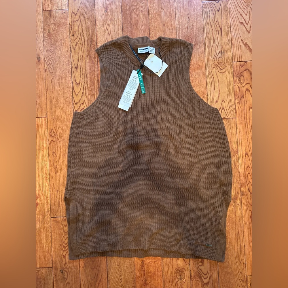 Brown Knit Sweater Vest